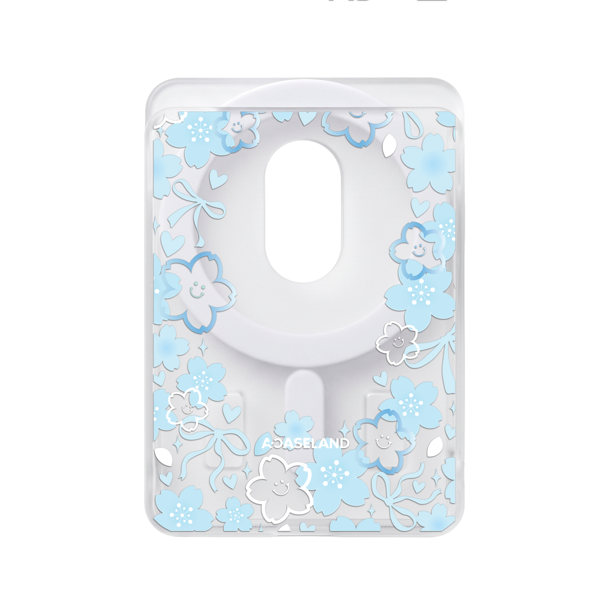 Smiling Sakura 半透磨砂 MagSafe 卡包｜客製化文字