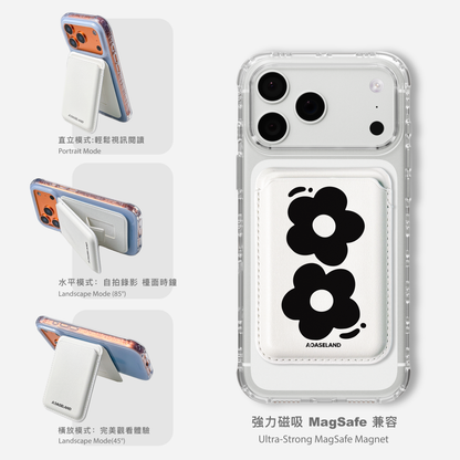 Hello! Flowers MagSafe 支架卡包｜客製化文字