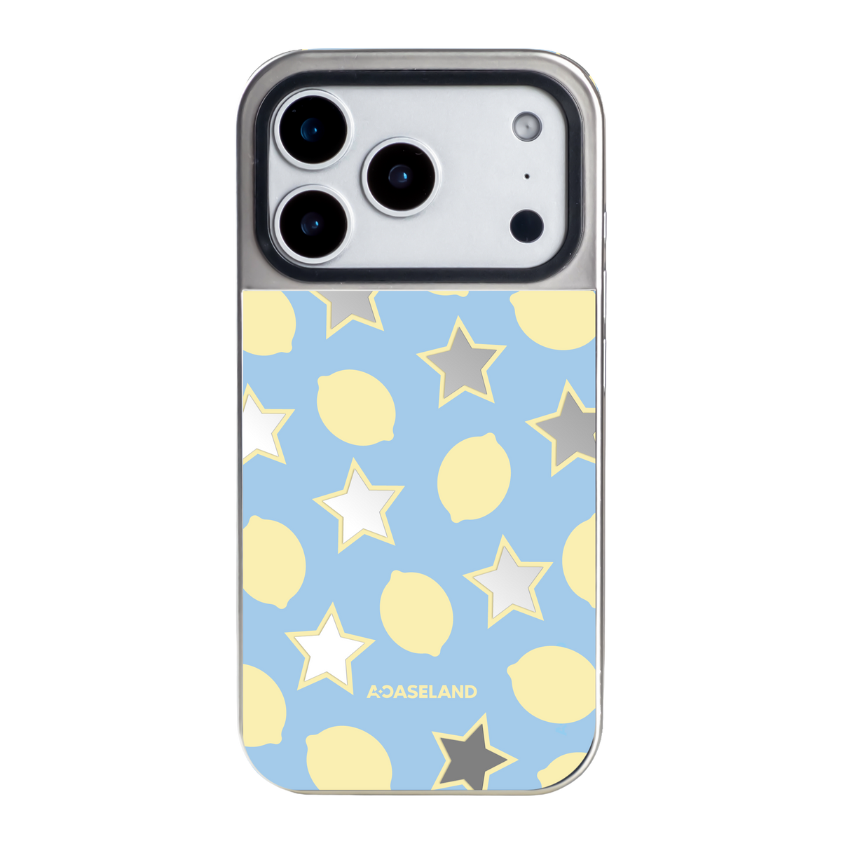 Lemon Stars 銀邊鏡面手機殼｜MagSafe 兼容