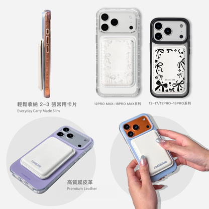 Ribbon Bow Frame MagSafe 支架卡包｜客製化文字