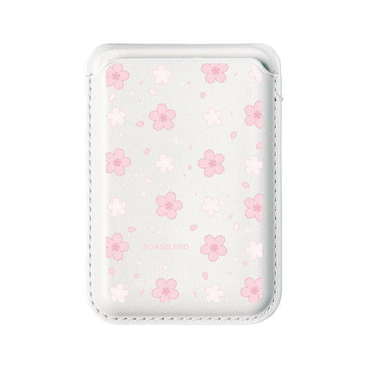 Sakura Bloom MagSafe 支架卡包｜客製化文字