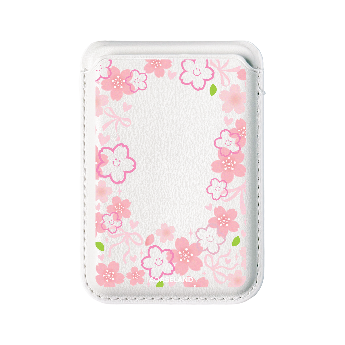 Smiling Sakura MagSafe 支架卡包｜客製化文字